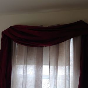 Burgundy Scarf Valance 2